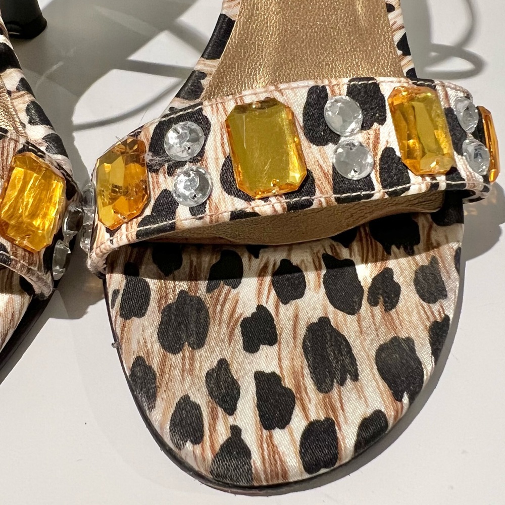 RAMON TENZA Beige Leopard Martini Heels